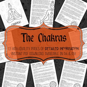 Chakren | Chakra Anleitung | Chakra Bündel | Sofortdownload | Druckbare Seiten | Zauberbuch | Buch der Schatten