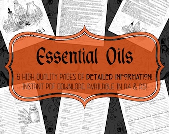 Essential Oils Guide: DIY Blends, Magickal Properties (PDF Download)