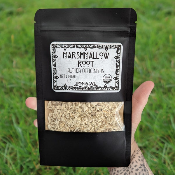 Organic Marshmallow Root C/S | 1 oz | Dried, Cut & Sifted | Althea officinalis