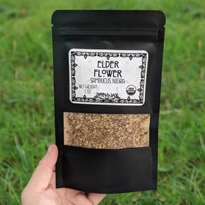 Organic Elderflower C/S | 1 oz | Dried, Cut & Sifted | Sambucus nigra