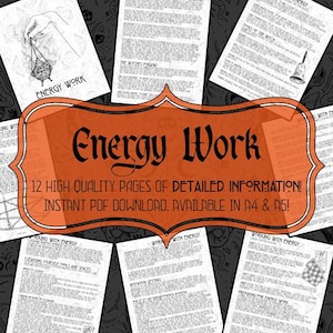 Energy Work Complete Guide | Grimoire Pages | Book Of Shadows | Printable Pages | Instant Download