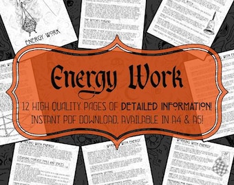 Energy Work Complete Guide | Grimoire Pages | Book Of Shadows | Printable Pages | Instant Download