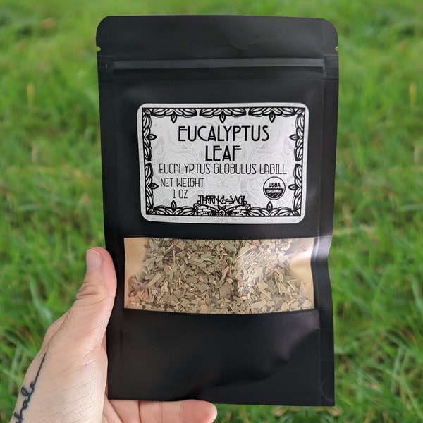 Organic Eucalyptus Leaf C/S | 1 oz | Dried, Cut & Sifted |  Eucalyptus Globulus Labill