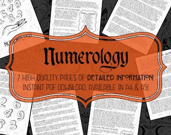 Aide-mémoire pour la numérologie : guide des nombres, Livre des ombres (téléchargement instantané)