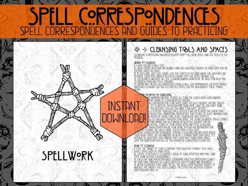 Spell Time Correspondences Instant Download Printable Etsy