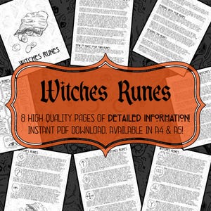 Witches Runes Guide: Printable Cheat Sheets for Divination (Instant Download)