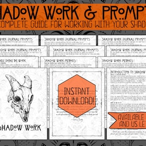 Shadow Work Complete Guide | Journal Prompts | Printable Pages | Grimoire | Book Of Shadows | Instant Download