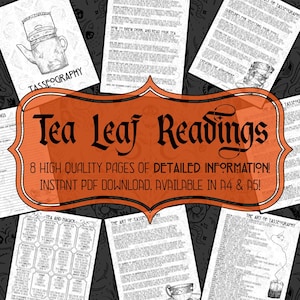 Guida alla lettura delle foglie di tè / Tasseografia / Come leggere le foglie di tè / Pagine stampabili / Grimorio / Libro delle ombre / Download immediato