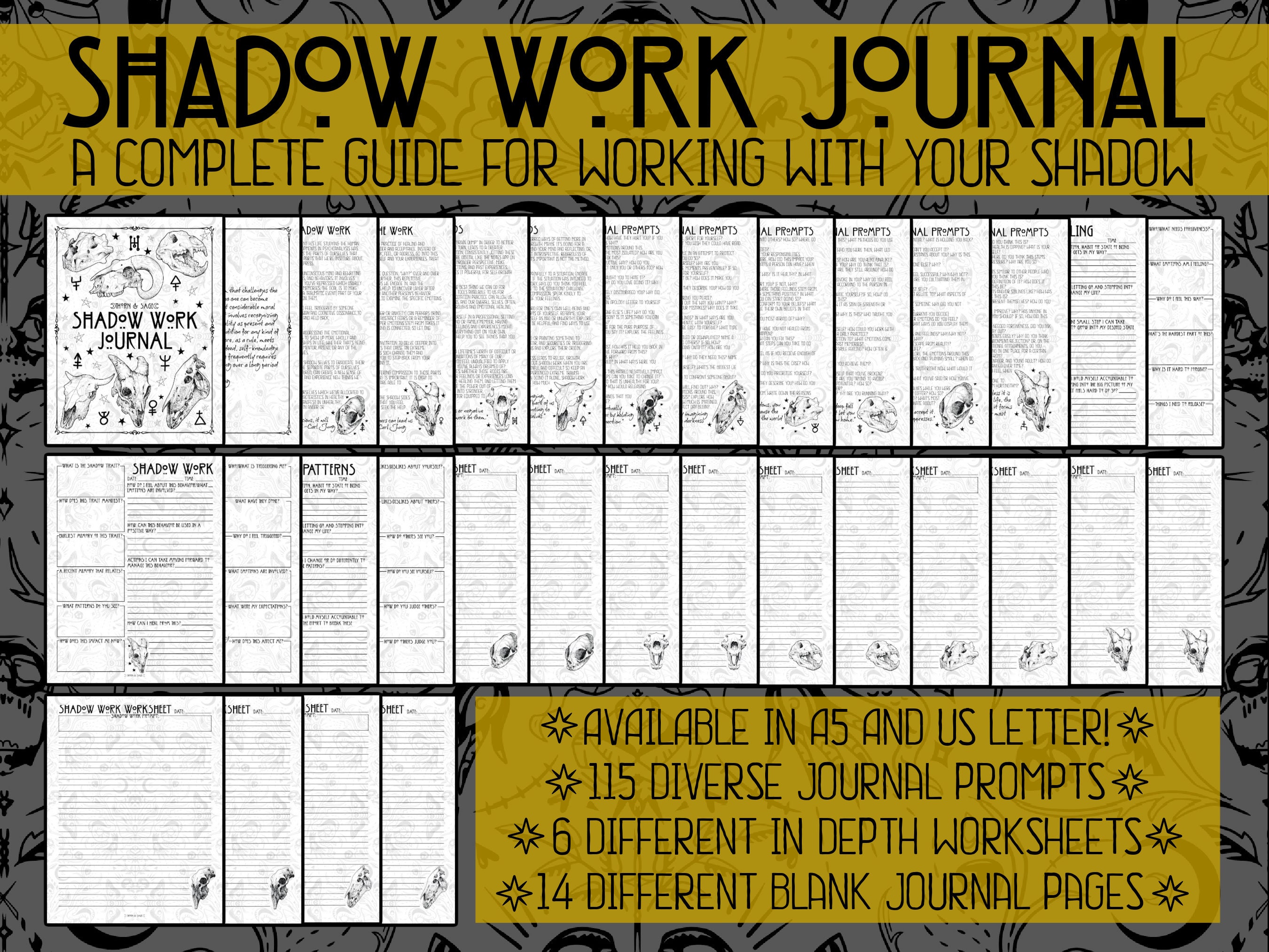 Shadow Work Journal Printable Workbook 115 Diverse Journal Prompts  Printable Pages Instant Download -  Finland