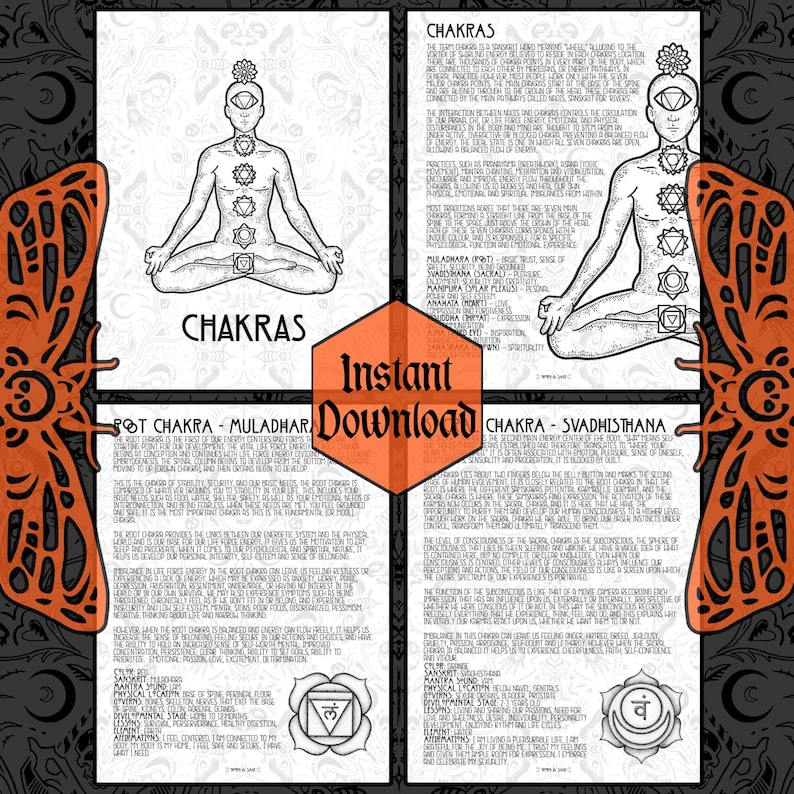 Chakras | Chakra Guide | Chakra Bundle | Instant Download | Printable ...