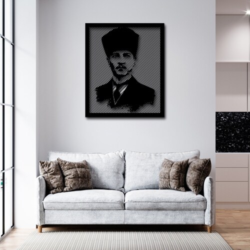 Ataturk Metal Wall Art, Livingroom Metal, Ataturk Wall Decor, Modern Office Wall Art, shops Home Office Decor, Gift For Office, Mother Days Gifts