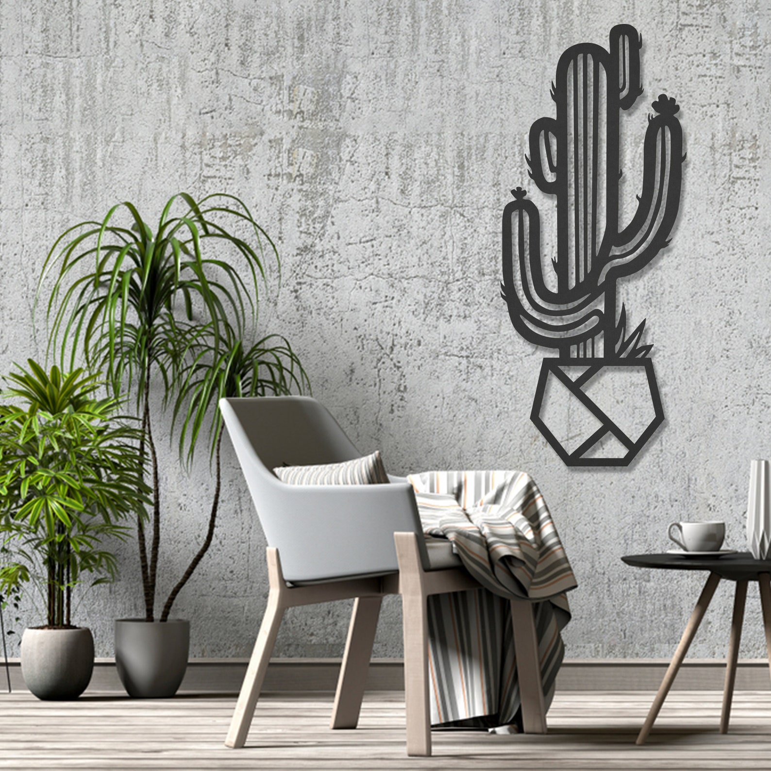Cactus Metal Wall Art Metal Wall Art Metal Wall Sign Etsy