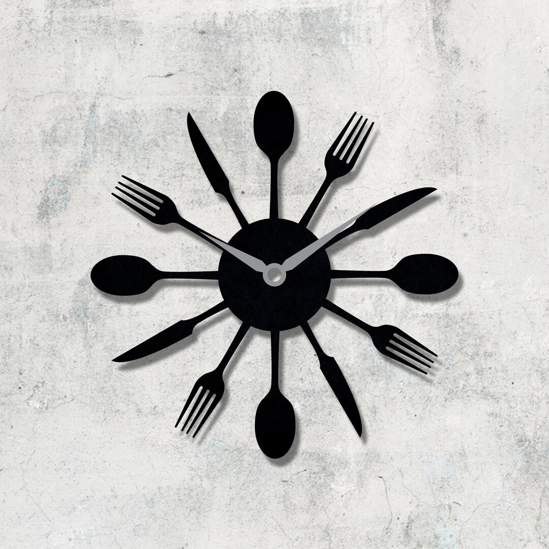 Kitchen Wall Clock Kitchen Clock Metal Wall Art Wall Clock - Etsy