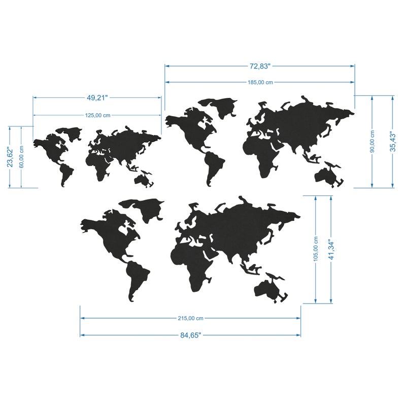 Metal World Map Wall Art Office Wall Art Metal Wall Art Etsy