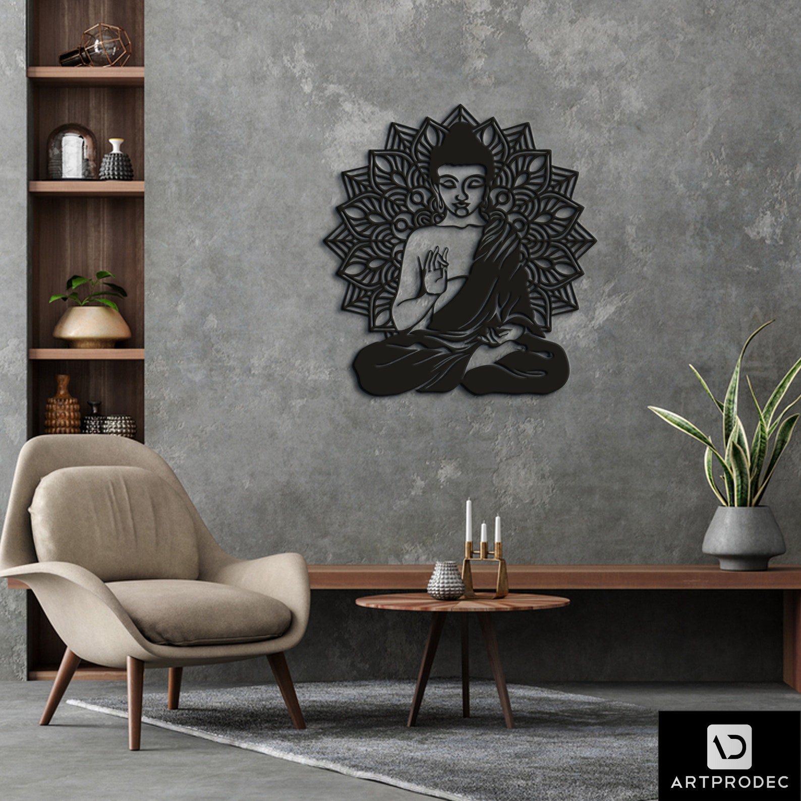 Zenmetal Wall Art Metal Wall Sign Metal Wall Hangingmetal Etsy