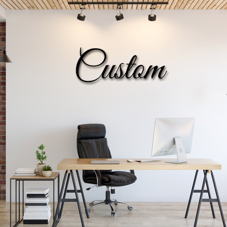 Custom Metal Words Personalized Metal Wall Decor Your Custom Etsy