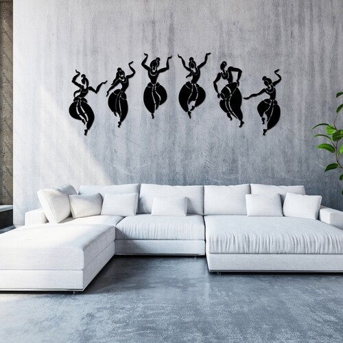 Indian Women Dancing, Indian Dancer Wall Art, Valentine's Day, Gift for Wife, selling Large Metal, Metal Wall Art, Metal Wall Hanging, Bedroom Decor