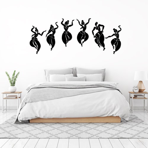 Indian Women Dancing, Indian Dancer Wall Art, Valentine's Day, Gift for Wife, selling Large Metal, Metal Wall Art, Metal Wall Hanging, Bedroom Decor