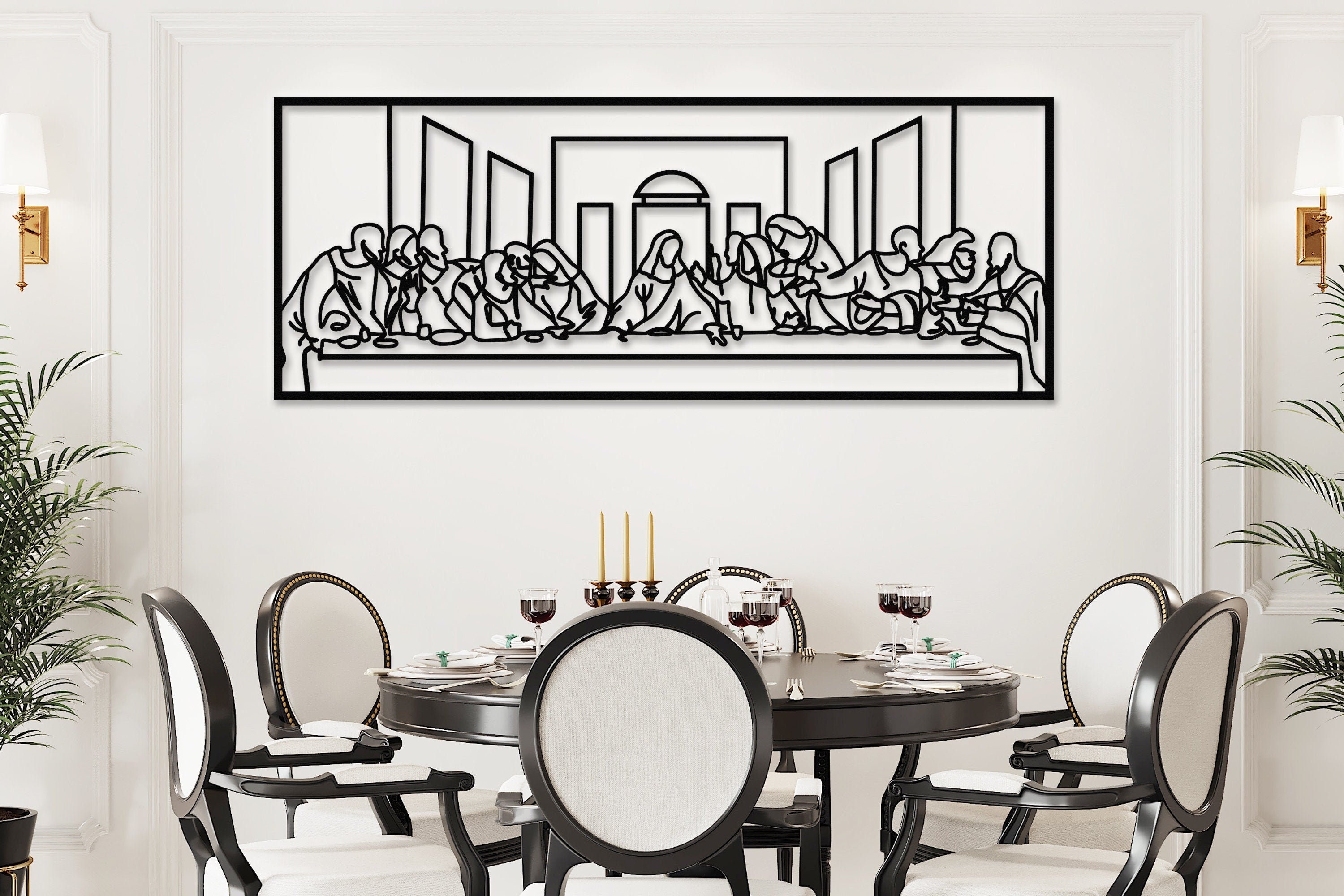 Jesus Last Supper Metal Wall Art by Leonardo Da Vinci Artwork Etsy Canada