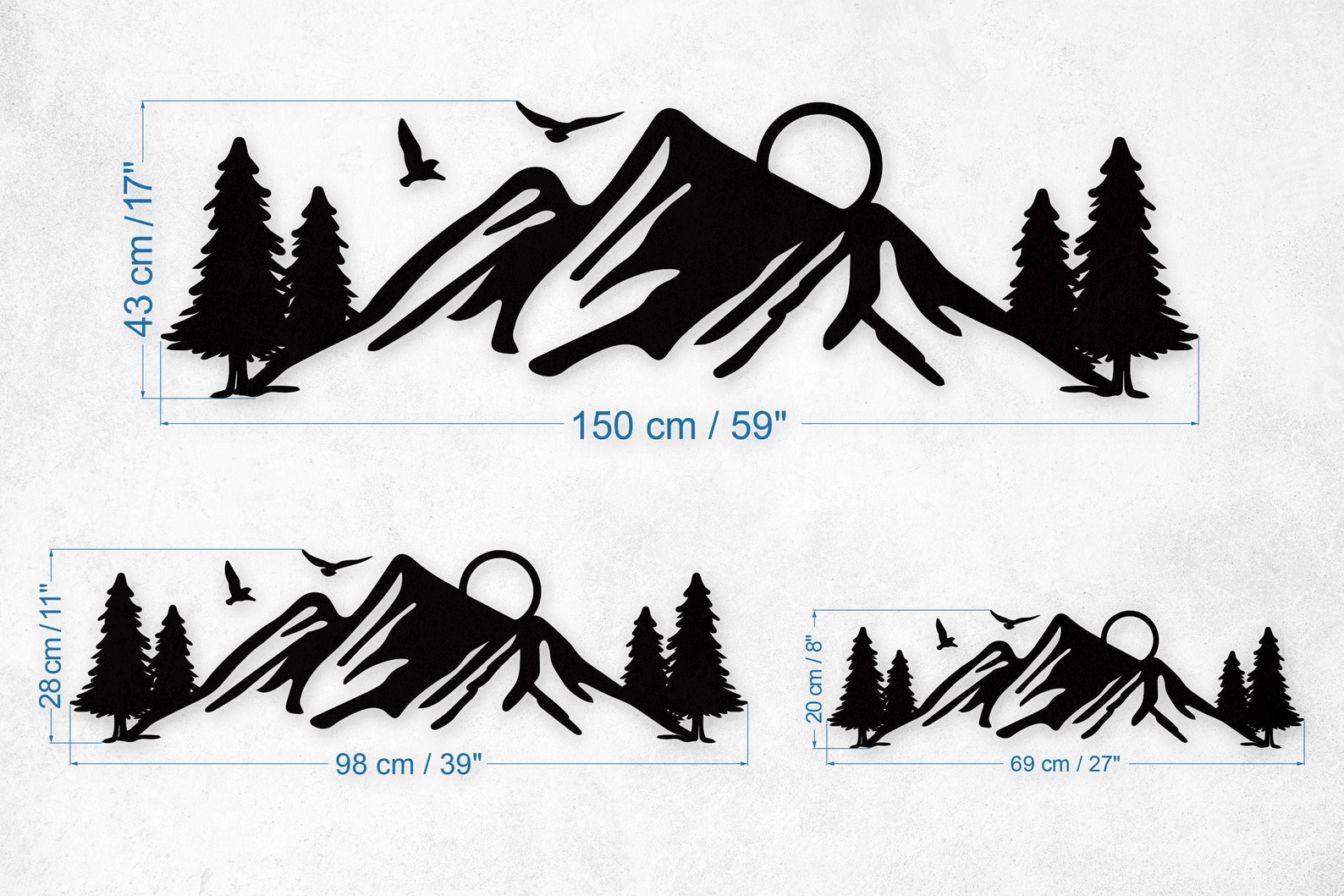 Mountain Wall Art Hill Metal Decor Large Mountain Wall Art Etsy