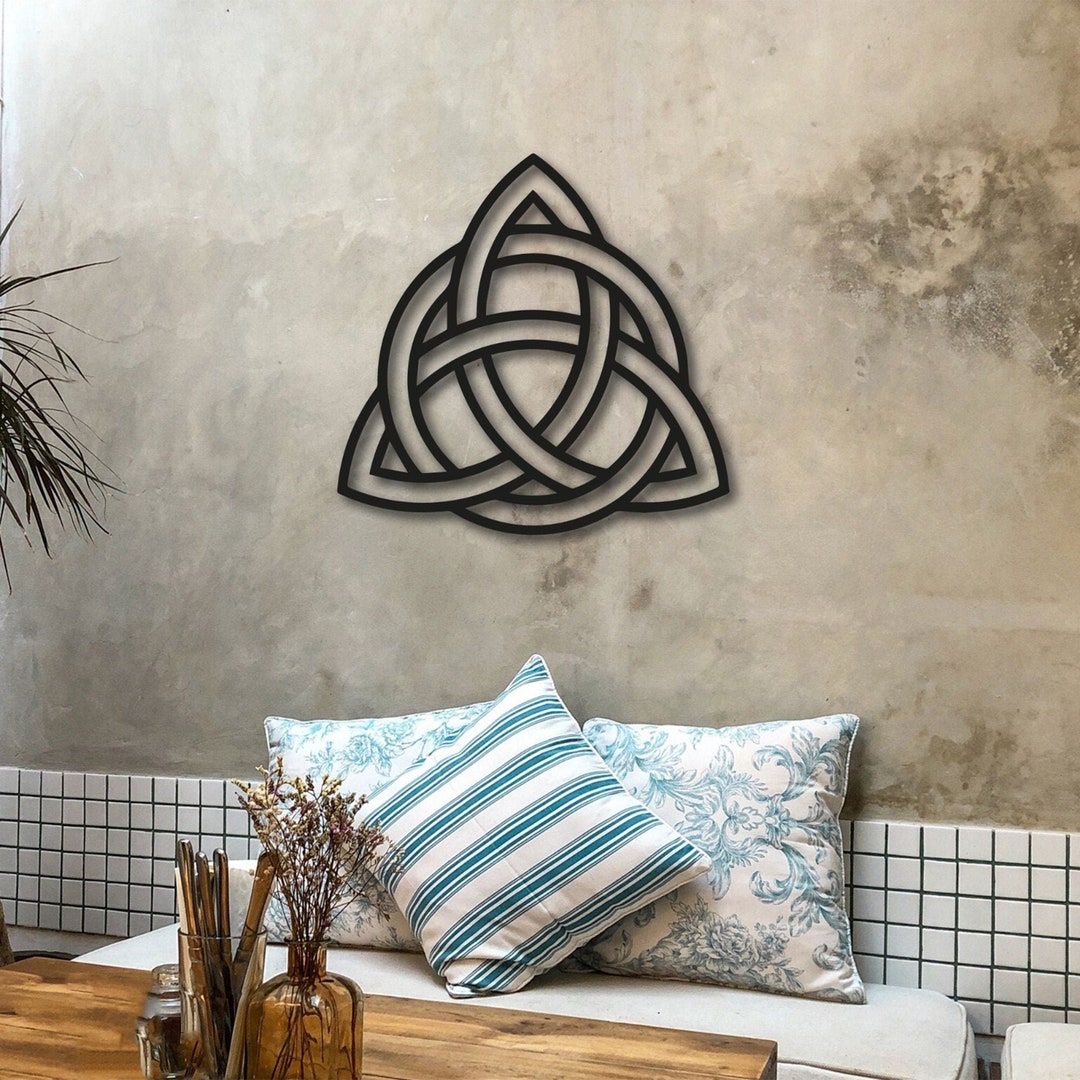 Triquetra Metal Wall Art Celtic Wall Art Metal Wall Sign Etsy