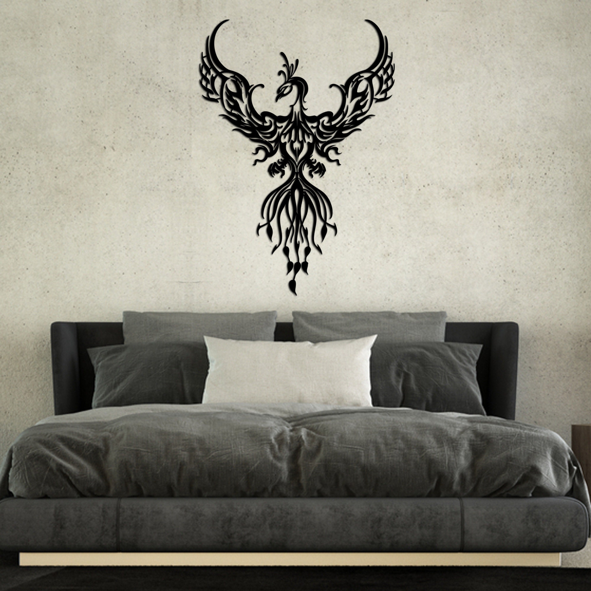 Phoenix Metal Wall Art Metal Wall Sign Metal Wall Hanging Etsy
