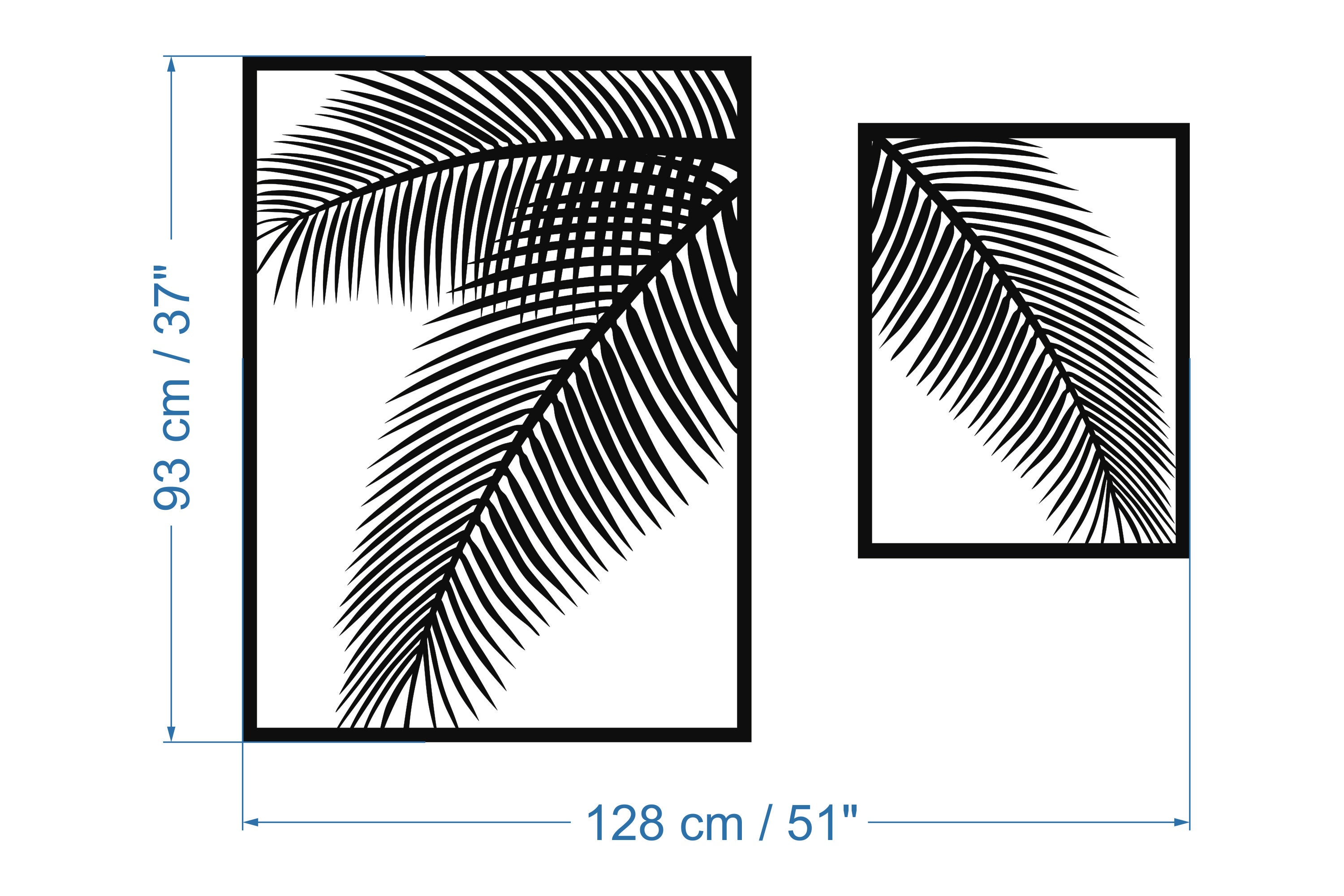 Palm Tree Art Metal Wall Decor Palm Leaf Florida Wall Art Etsy