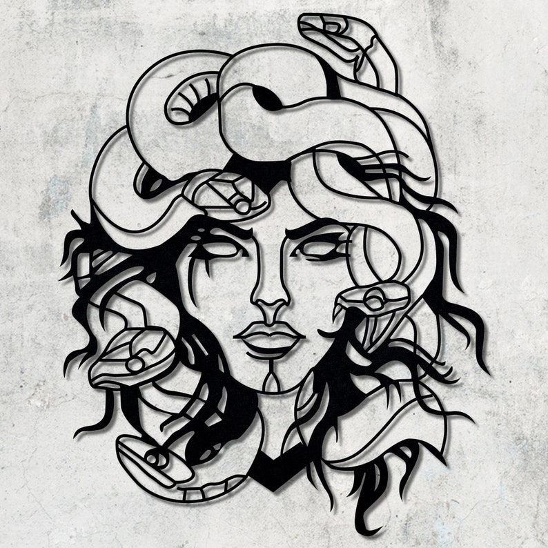 Greek Mythology Metal Wall Art Medusa Metal Wall Decor Etsy UK
