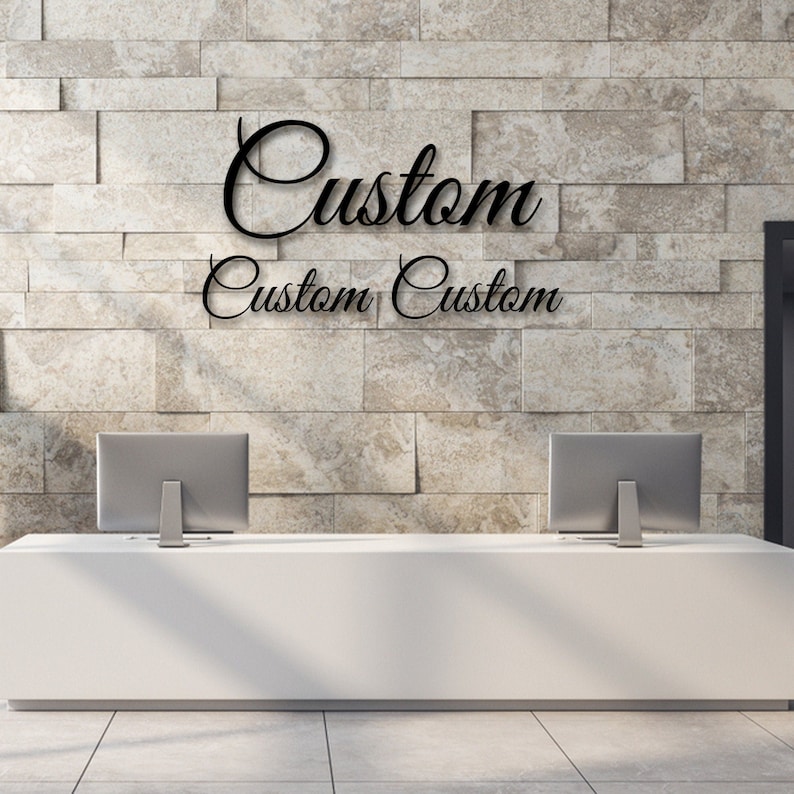 Custom Metal Words Personalized Metal Wall Decor Your Custom Etsy