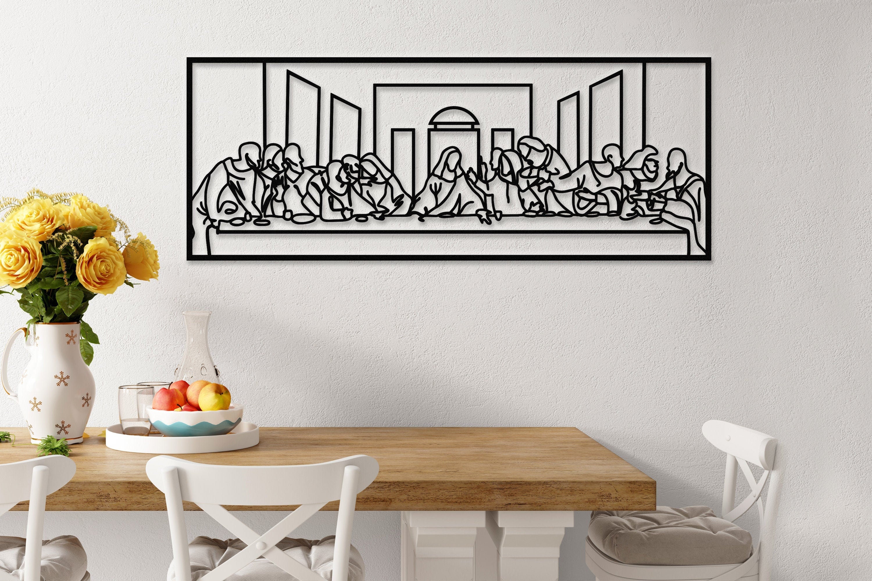 Jesus Last Supper Metal Wall Art by Leonardo Da Vinci Artwork Etsy Canada
