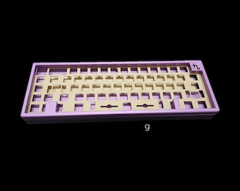 Caja de teclado de mecanizado CNC personalizada 60% teclado anodizado lila de aluminio kyuu