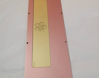 Aangepaste mechanische game aluminium behuizing met toetsenbord, geanodiseerde patonkleur gezandstraalde messing plaat en gewicht
