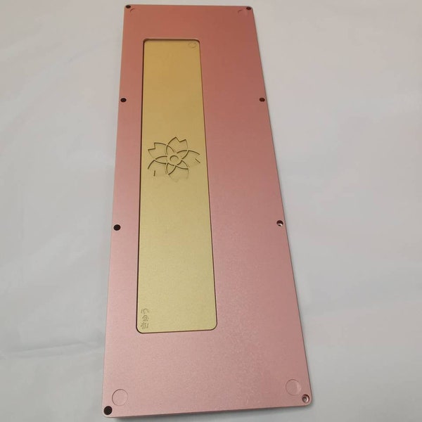 Custom Mechanical Artisan Aluminium Keyboard Case, Anodzing Paton Color Sandblasted Brass Plate and Weight