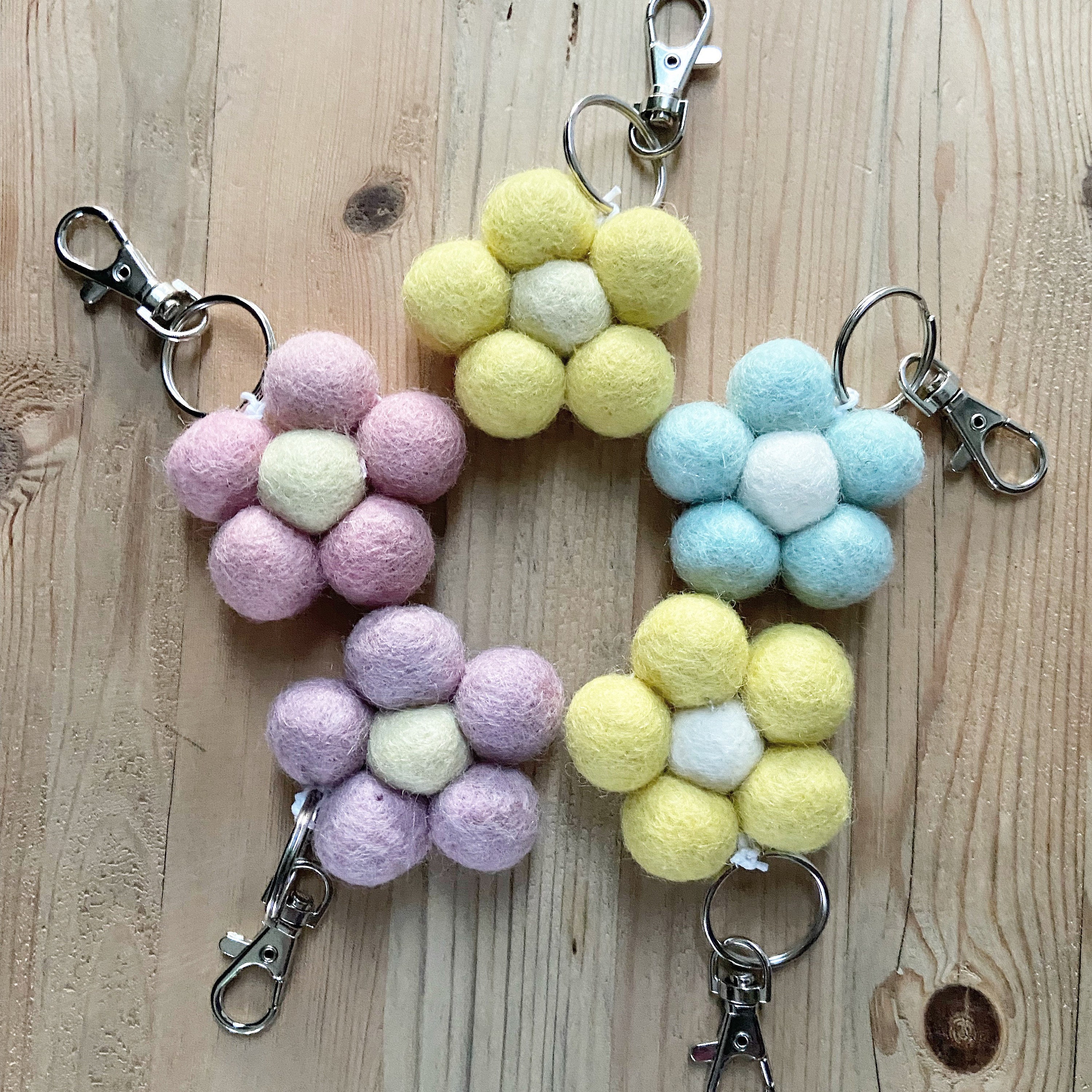 Felt Flower Bag Charm or Key Ring. Gift / Present. Etsy UK