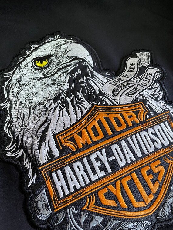 Harley Davidson Softshell Jacket Embroidery Embroidery Jacket Embroidery  Back - Etsy