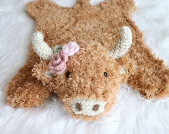 Highland Cow Lovey, Highland Cow Baby, Highland Cow Nursery, Highland Cow Minky, Girl Highland Cow, West Highland Cow, Scottish Cow Lovey