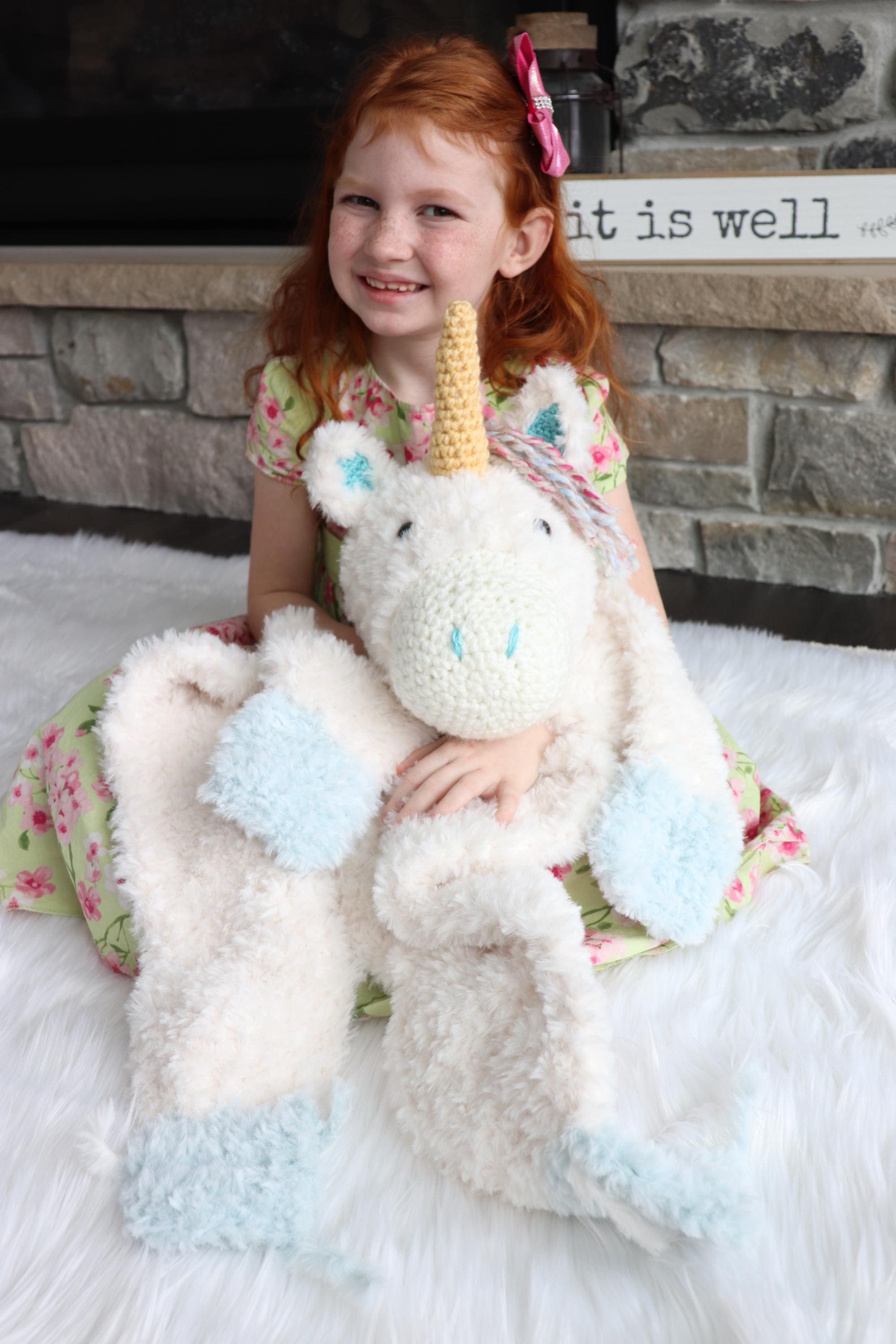 23 Crochet Bath Rug Patterns for Bathroom Floors, Entryways, and Cozy Home Decor 16 Unicorn Plush Rug Crochet Pattern