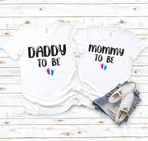 Mommy and Daddy to Be Unisex Matching Shirts Baby Announcement Pregnant Pregnancy Shirt Gender Reveal Etsy Canada