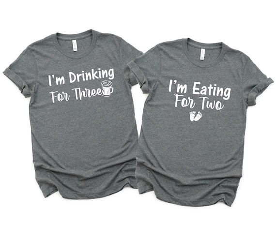 Drinking For Two Pregnancy Announcement T-Shirt For Couples Drinking For Two Pregnancy Announcement T-Shirt For Couples
