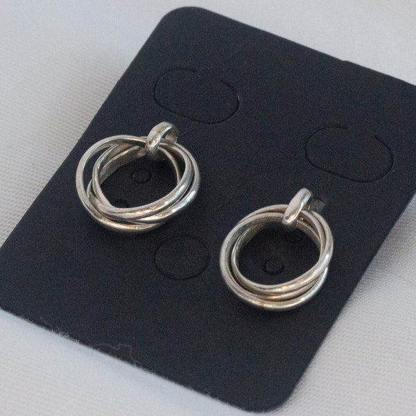 Handmade sterling silver earrings. Minimalist jewelry. Delicale earrings.