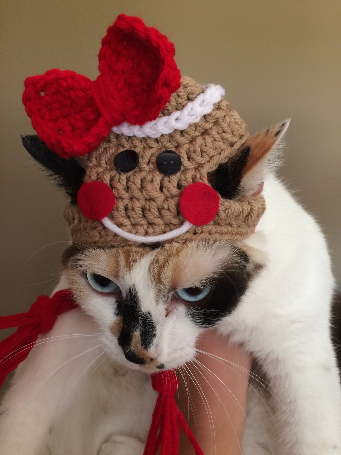Gingerbread Girl Hat Hats for Cats Cat Costumes Pet | Etsy