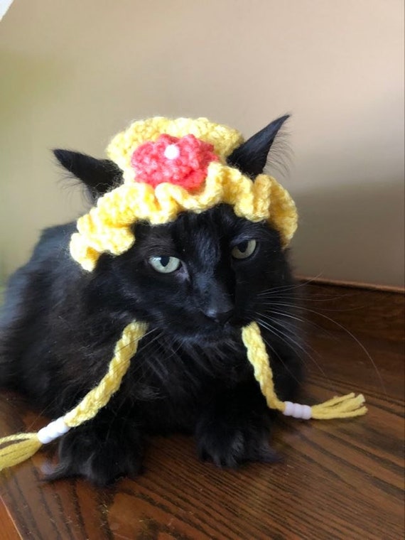 Flower Hat Hats for Cats Cat Costumes Pet Costumes Cat Etsy