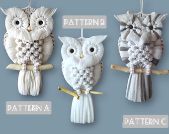 Boho Macrame Owl, Military Gift, Boys Bedroom Decor, Owl Wall Art, Baby Girl Nursery, Vintage Macrame, Kids Room Decor, Animal Decor