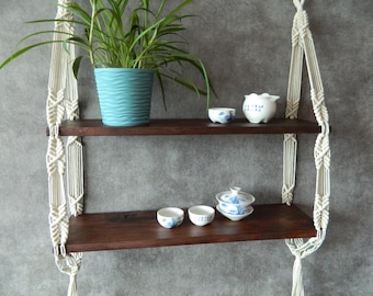 Nursery shelves, Hanging book shelves, 1,2 or 3 tier wall shelf