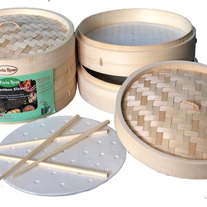 10 inch Bamboo Steamer Basket for healthy cooking