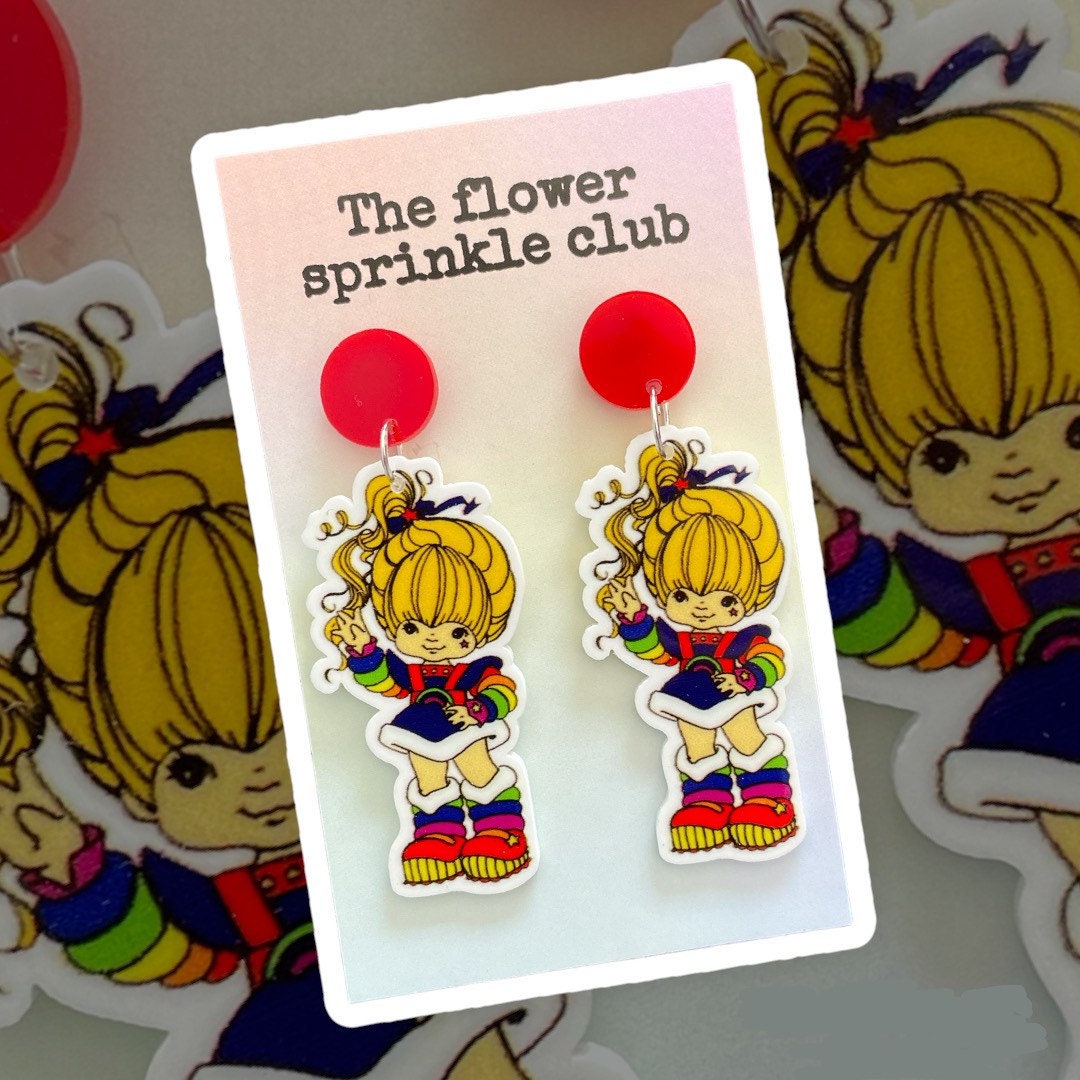 Rainbow brite earrings discount