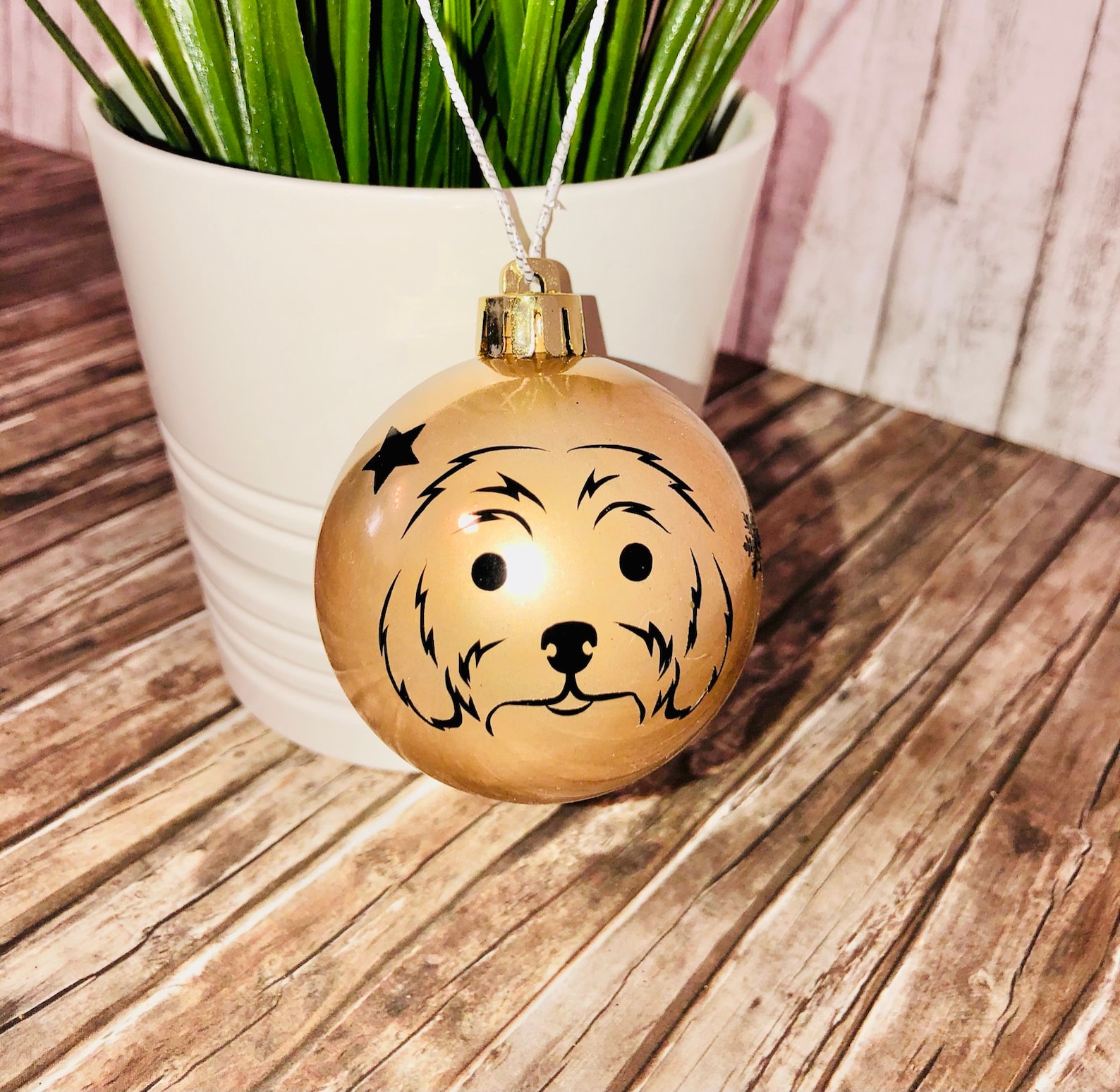 Weihnachtskugel mit Hund und Namen Christbaumkugel Kugel Etsy