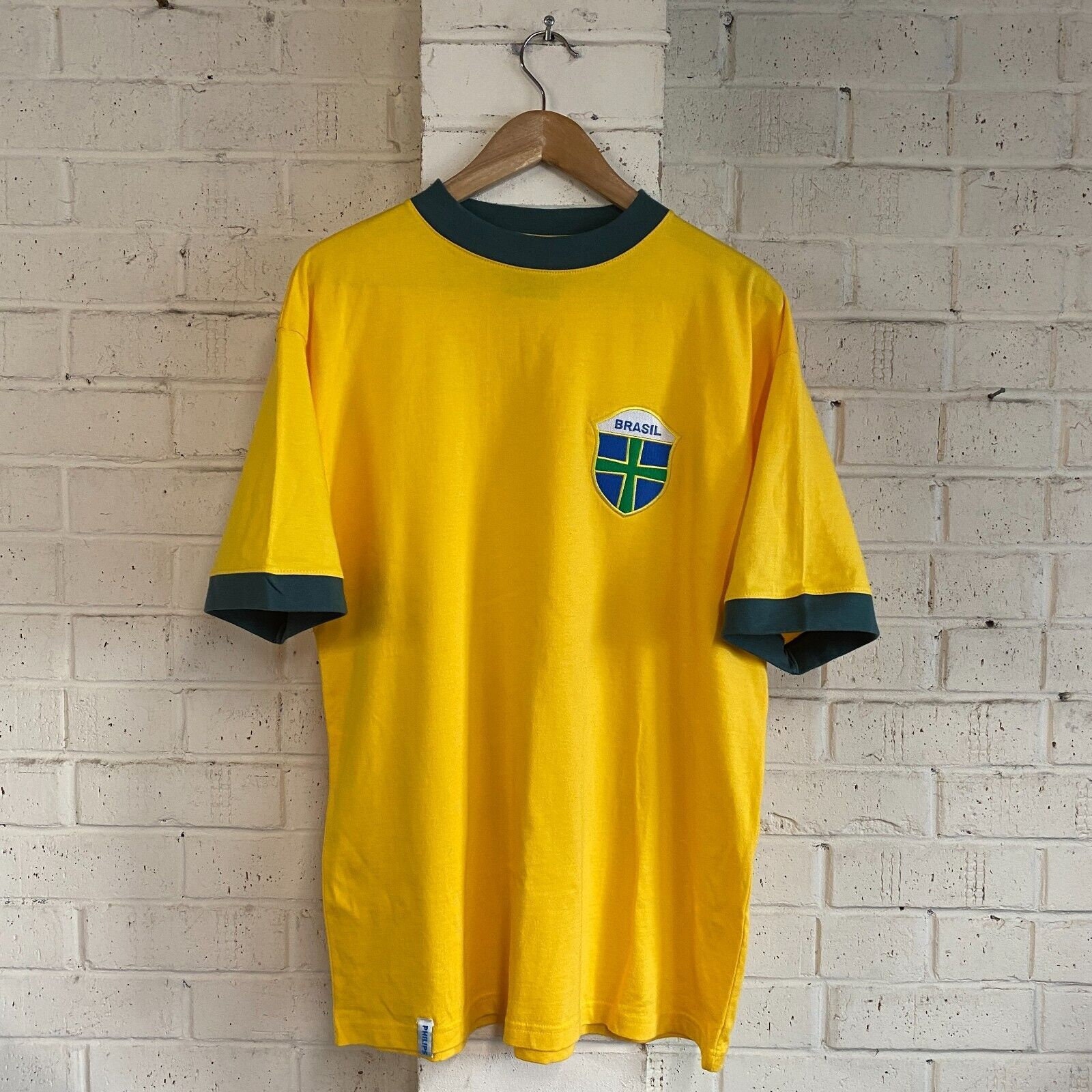 Polo Ralph Lauren Mens BRAZIL World Cup Short Sleeve T Shirt Yellow Tee XL