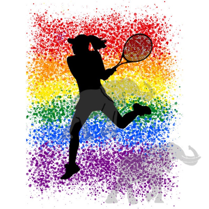 Tennis Racket With Splatter Vector Tennis Girl Pride 2 PNG - Etsy