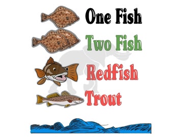 One fish two fish PNG Sublimation Digital Design